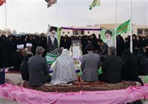 پيوند زوج جوان در كنار مزار شهدا