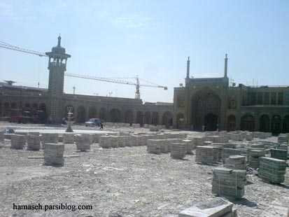 تعویض سنگ فرش صحن حرم حضرت معصومه (س) - 2
